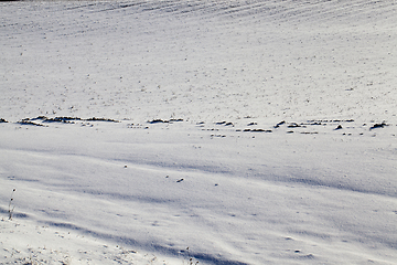 Image showing Snow drifts in winter