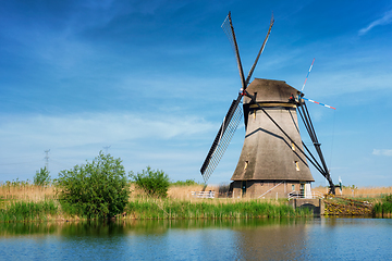 Image showing Windmills at Kinderdijk in Holland. Netherlands