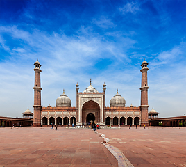 Image showing Jama Masjid - largest muslim mosque in India