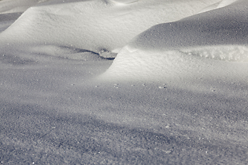 Image showing Deep snow drifts