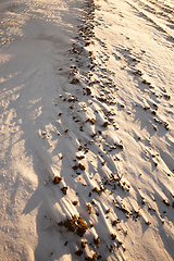 Image showing Snow drifts in winter