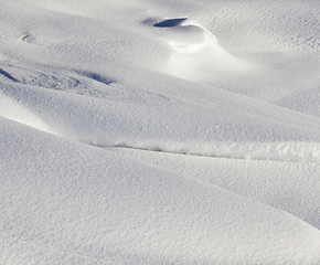 Image showing Deep snowdrifts