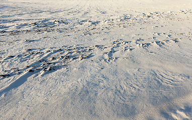 Image showing Snow drifts in winter