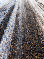 Image showing Traces on the snow