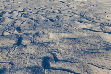 Image showing Snow drifts in winter