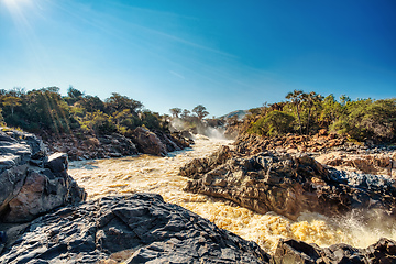 Image showing Epupa Falls on the Kunene River in Namibia