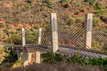 Image showing old and new bridge across Blue Nile, Ethiopia