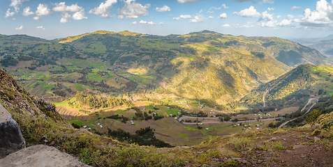 Image showing mountain landscape with houses, Ethiopia