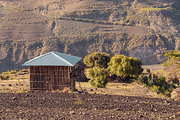 Image showing mountain landscape with houses, Ethiopia