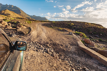 Image showing car drive in Simien Mountain, Ethiopia