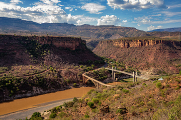 Image showing old and new bridge across Blue Nile, Ethiopia