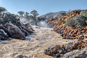 Image showing Epupa Falls on the Kunene River in Namibia