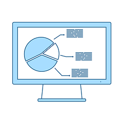 Image showing Monitor With Analytics Diagram Icon