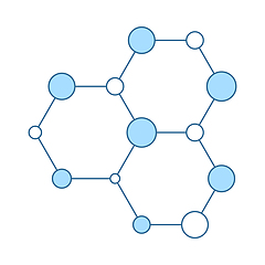 Image showing Icon Of Chemistry Hexa Connection