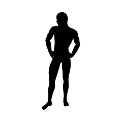 Image showing Standing Pose Man Silhouette