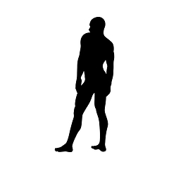 Image showing Standing Pose Man Silhouette