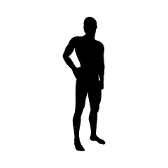 Image showing Standing Pose Man Silhouette