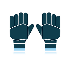 Image showing Pair Of Cricket Gloves Icon