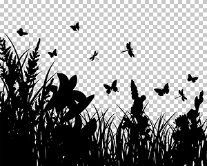 Image showing Meadow silhouette