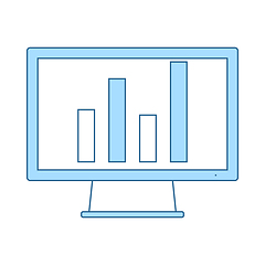 Image showing Monitor With Analytics Diagram Icon