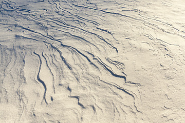 Image showing Snow drifts in winter