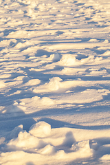 Image showing bumps in the snow, winter