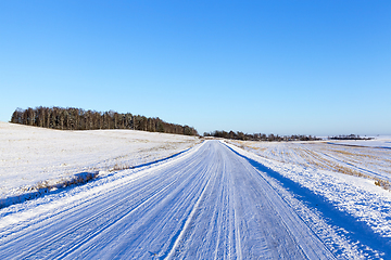 Image showing Snow drifts in winter