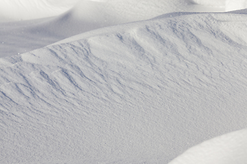 Image showing Snow drifts in winter