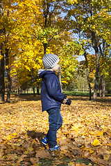 Image showing a boy walking in the park