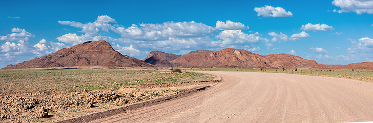 Image showing road in Namib desert, Namibia Africa landscape