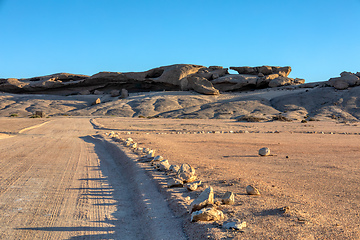 Image showing Rock formation Vogelfederberg in Namibia desert