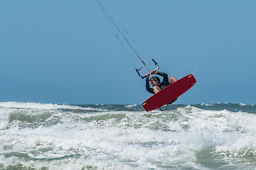 Image showing Kite Surfer on a sunny day