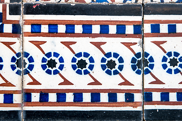 Image showing Traditional Portuguese glazed tiles