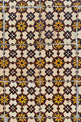 Image showing Traditional Portuguese glazed tiles