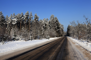 Image showing Road under the snow