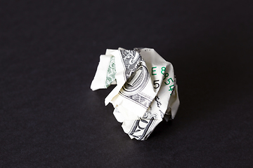 Image showing Crumpled dollar