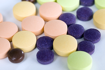 Image showing multi-colored pills