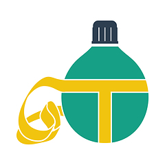 Image showing Icon Of Touristic Flask