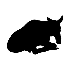 Image showing Donkey Silhouette