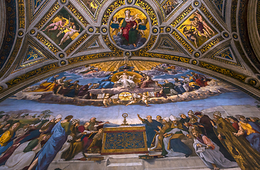 Image showing interiors of Raphael rooms, Vatican museum, Vatican