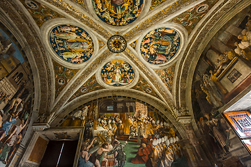 Image showing interiors of Raphael rooms, Vatican museum, Vatican