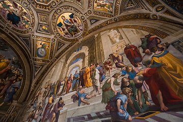 Image showing interiors of Raphael rooms, Vatican museum, Vatican