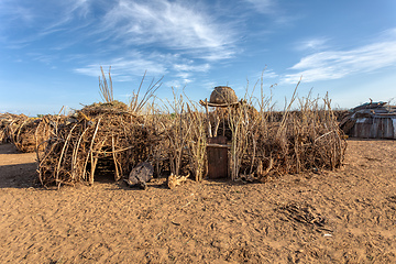 Image showing Dassanech village, Omo river, Ethiopia