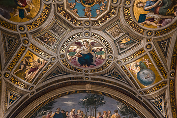Image showing interiors of Raphael rooms, Vatican museum, Vatican