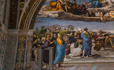 Image showing interiors of Raphael rooms, Vatican museum, Vatican