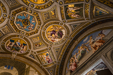 Image showing interiors of Raphael rooms, Vatican museum, Vatican