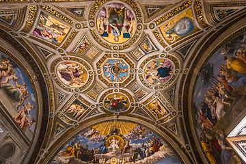 Image showing interiors of Raphael rooms, Vatican museum, Vatican