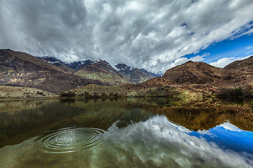 Image showing Mountain lake Lohan Tso in Himalayas