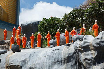 Image showing Buddhist monk statues