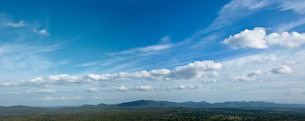 Image showing Sky above small mountains